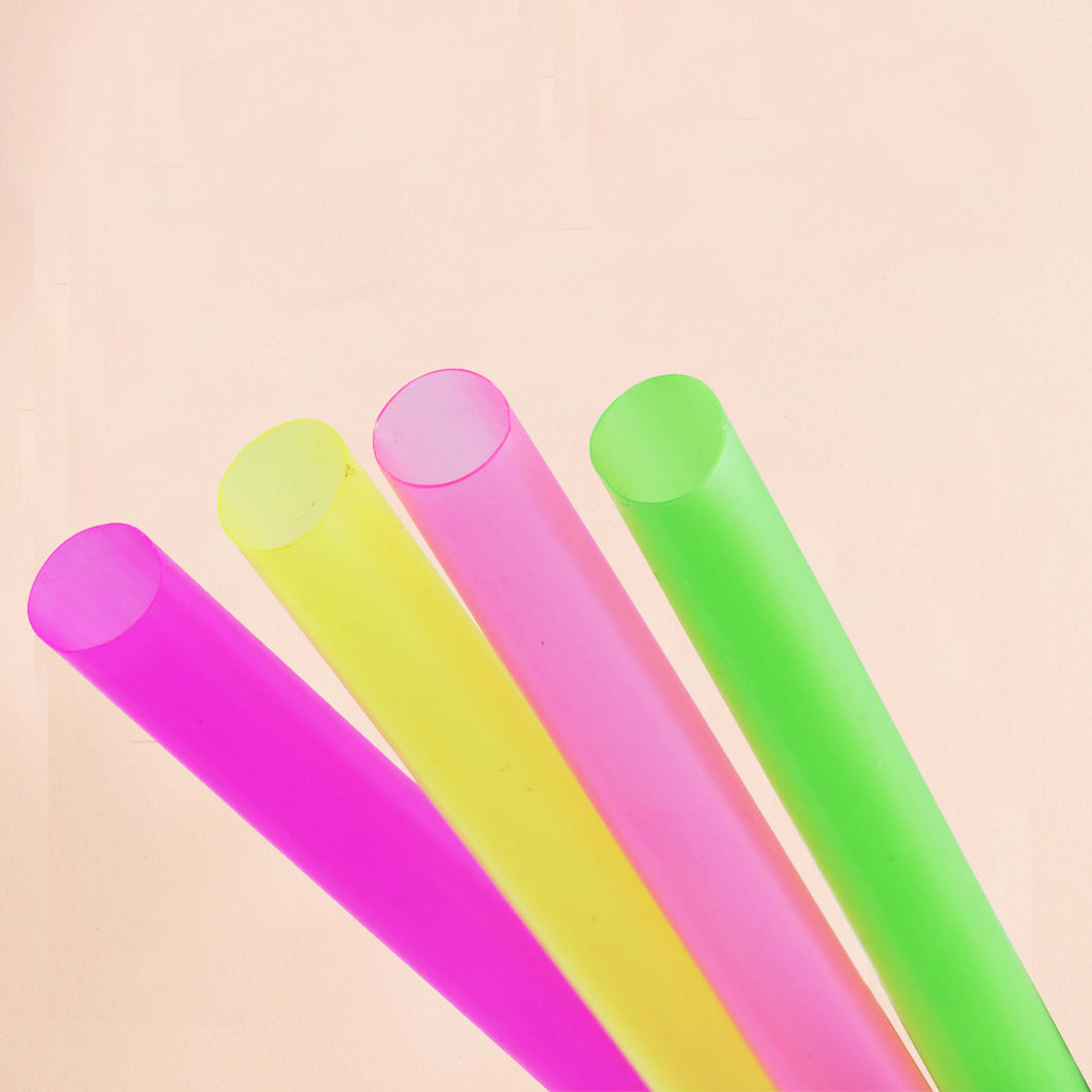 Straw Wide Long - Neon