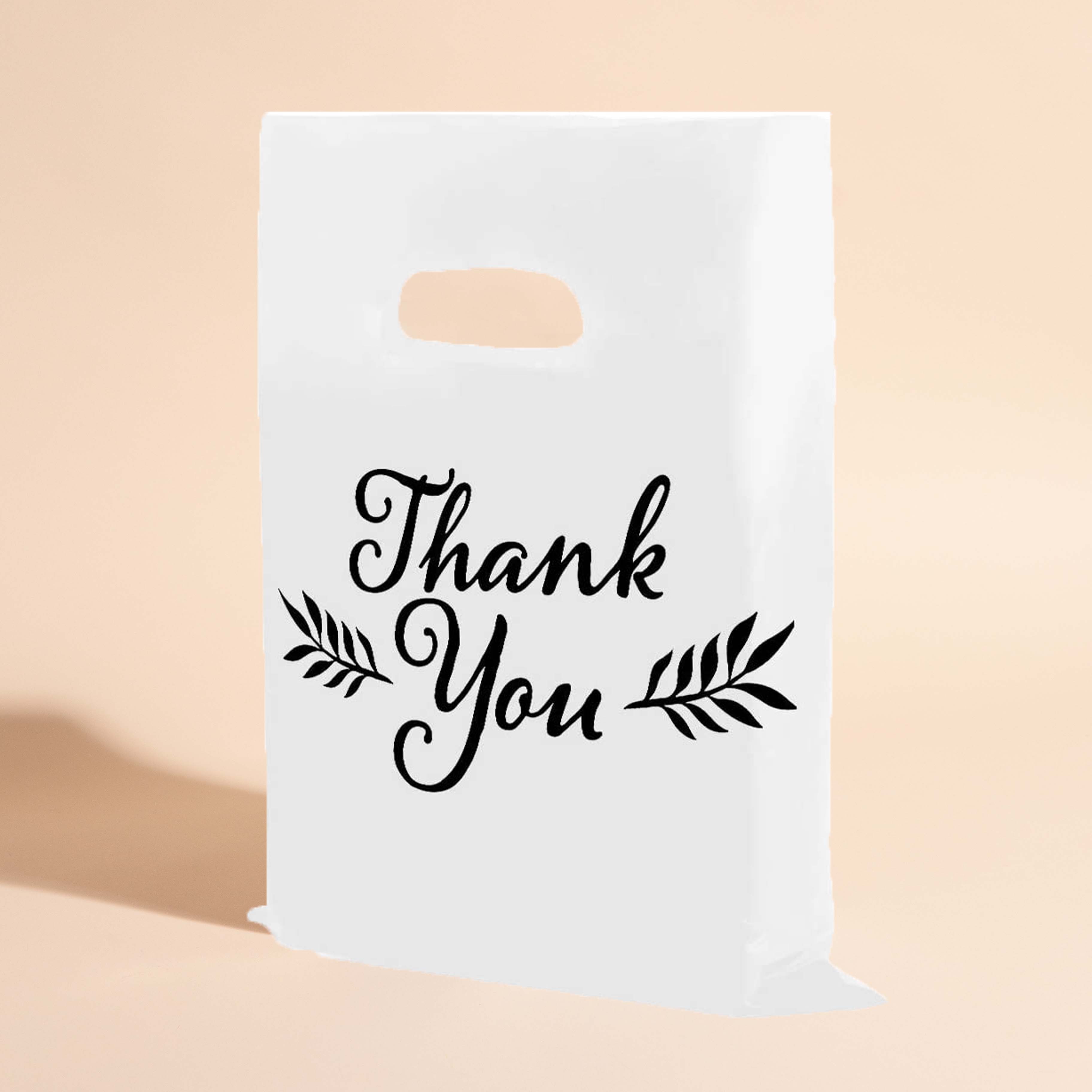 White thank you discount bags