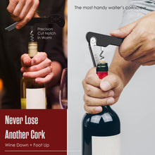 Load image into Gallery viewer, Waiters Corkscrew, Professional Wine Opener, 5 1/4”, Cork Screw, All in 1, Bottle Foil Cutter for Servers, Bartenders, Sommeliers, Restaurant
