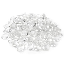 Load image into Gallery viewer, Glass Stone Marbles Pebbles for Vases 400-500 Stones Flat Bottom Round Top Rocks Bowl Filler Gems Iridescent Decor Decorative Centerpieces Fire Beads Florist Aquarium
