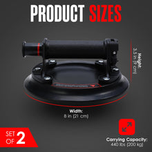 Load image into Gallery viewer, Houseables Suction Cups for Glass, Windshield Suction Cup, Windshield Removal Tool Kit, Auto Glass Removal Tools, Lift Large Tile, Vacuum Window Lifter, Floor, Table Top, Mirror, Heavy Duty 440LB, 2PK
