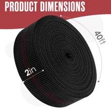 Load image into Gallery viewer, Houseables Chair Webbing, Upholstery Webbing, Replacement Straps for Lawn Chairs, Couch Elastic, Upholstery Strapping, Kit for Furniture Repair, Support, Sofa, Dining Seat, Belt, 2 Inch, 40 Foot Roll
