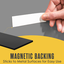 Load image into Gallery viewer, Houseables Dry Erase Labels, Magnetic Roll, Magnet Strip, Glossy White, Write On Labels, Wipe Off, Magnetically Receptive Whiteboard Sheet, Business Filing Cabinet Magnets
