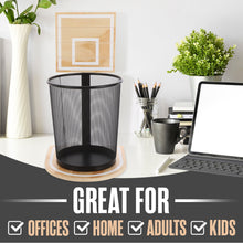 Load image into Gallery viewer, Houseables Basketball Trash Can, Basketball Hoop Trash Can, Hoop Bin, Wastebasket Game, Sports Garbage Bin, Fun Trashcan Net, for Bedroom, Kids Room, Gamer, Boys, Decor, Office, Gift, Wood Backboard
