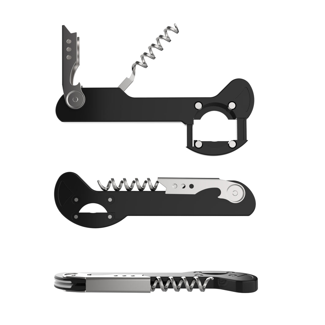 Waiters Corkscrew, Professional Wine Opener, 5 1/4”, Cork Screw, All in 1, Bottle Foil Cutter for Servers, Bartenders, Sommeliers, Restaurant