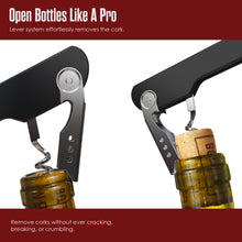 Load image into Gallery viewer, Waiters Corkscrew, Professional Wine Opener, 5 1/4”, Cork Screw, All in 1, Bottle Foil Cutter for Servers, Bartenders, Sommeliers, Restaurant
