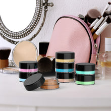 Load image into Gallery viewer, Houseables 3 Gram Jar, 3 ML, Pink, BPA Free, Cosmetic Sample Empty Container, Plastic, Round Pot, Screw Cap Lid
