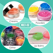 Load image into Gallery viewer, Houseables 3 Gram Jar, 3 ML, Pink, BPA Free, Cosmetic Sample Empty Container, Plastic, Round Pot, Screw Cap Lid
