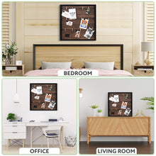 Load image into Gallery viewer, Houseables Collage Frame, 20” x 20”, Multi Picture Display, Hanging Photo Board, w/Clips, for Polaroids, Postcards, Memo, Art, Dorm, Wall, Holiday Card, Decorative Bulletin, Rustic
