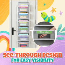 Load image into Gallery viewer, Houseables Weekly Clothes Organizer for Kids, Days of the Week Clothes Organizer, Kids Closet, Daily Outfit Storage, Monday through Friday Clothing, Weekday, M-F, School, Hanging, Over Door
