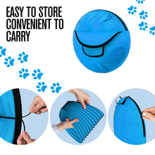 Load image into Gallery viewer, Houseables Dog Tunnel, Agility Equipment, 18 Ft Long, 24&quot; Open, Polyester, Tunnels for Training Small &amp; Medium Dogs, Exercise, Obstacle Course for Pets, with Carrying Case, Collapsible, Tube, Stakes
