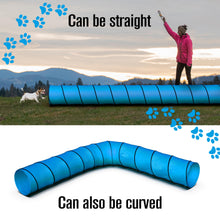 Load image into Gallery viewer, Houseables Dog Tunnel, Agility Equipment, 18 Ft Long, 24&quot; Open, Polyester, Tunnels for Training Small &amp; Medium Dogs, Exercise, Obstacle Course for Pets, with Carrying Case, Collapsible, Tube, Stakes
