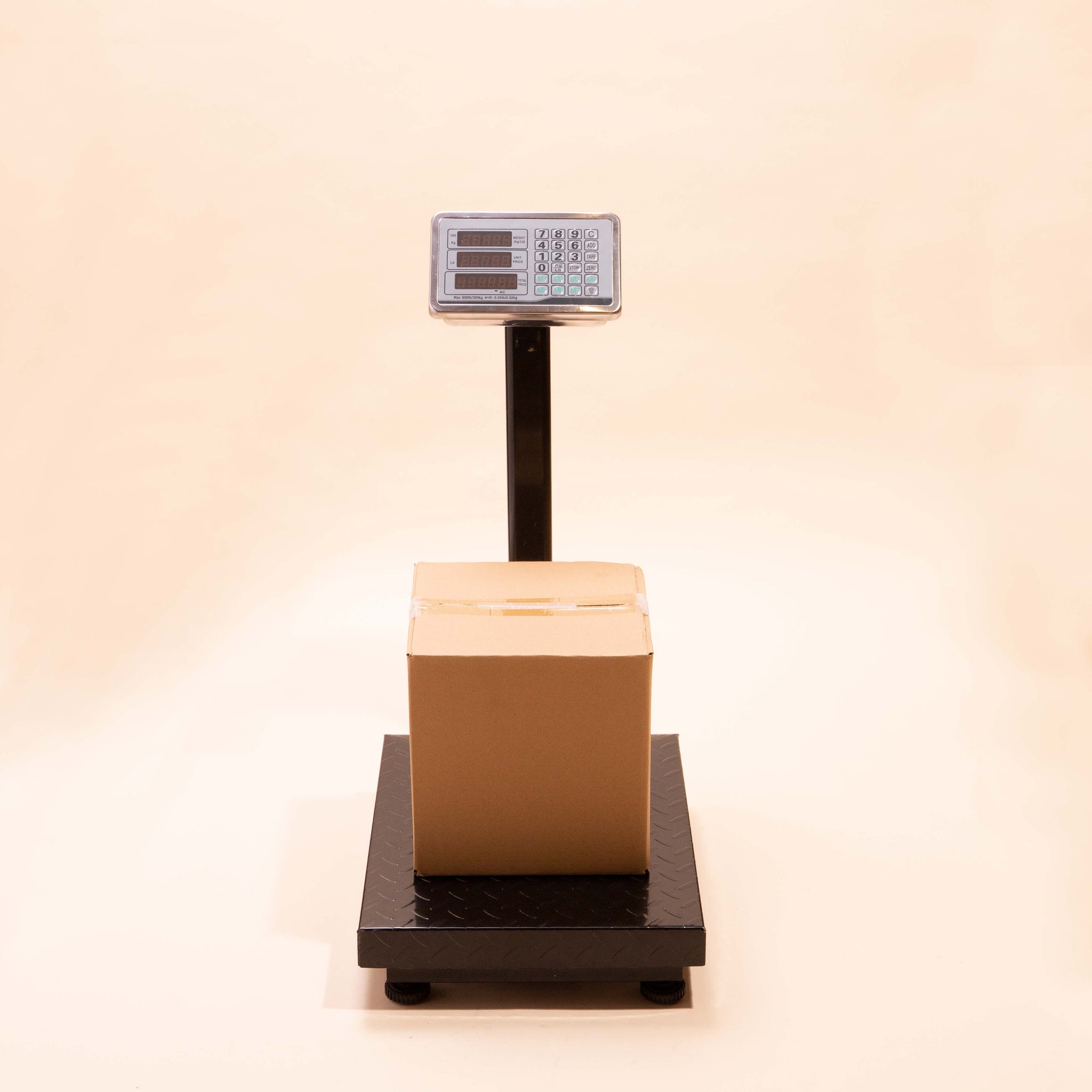 Houseables Digital Postal Scale, Shipping Scales For Packages, 22 x 18,  Stainless Steel, 400 lbs. Max Weight, Extra Large Platform, Heavy Duty, LED