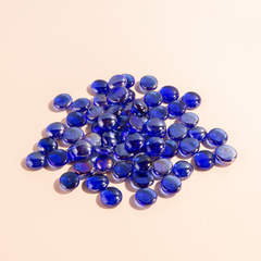 Flat Cobalt Blue Marbles (5 Pound Bag)
